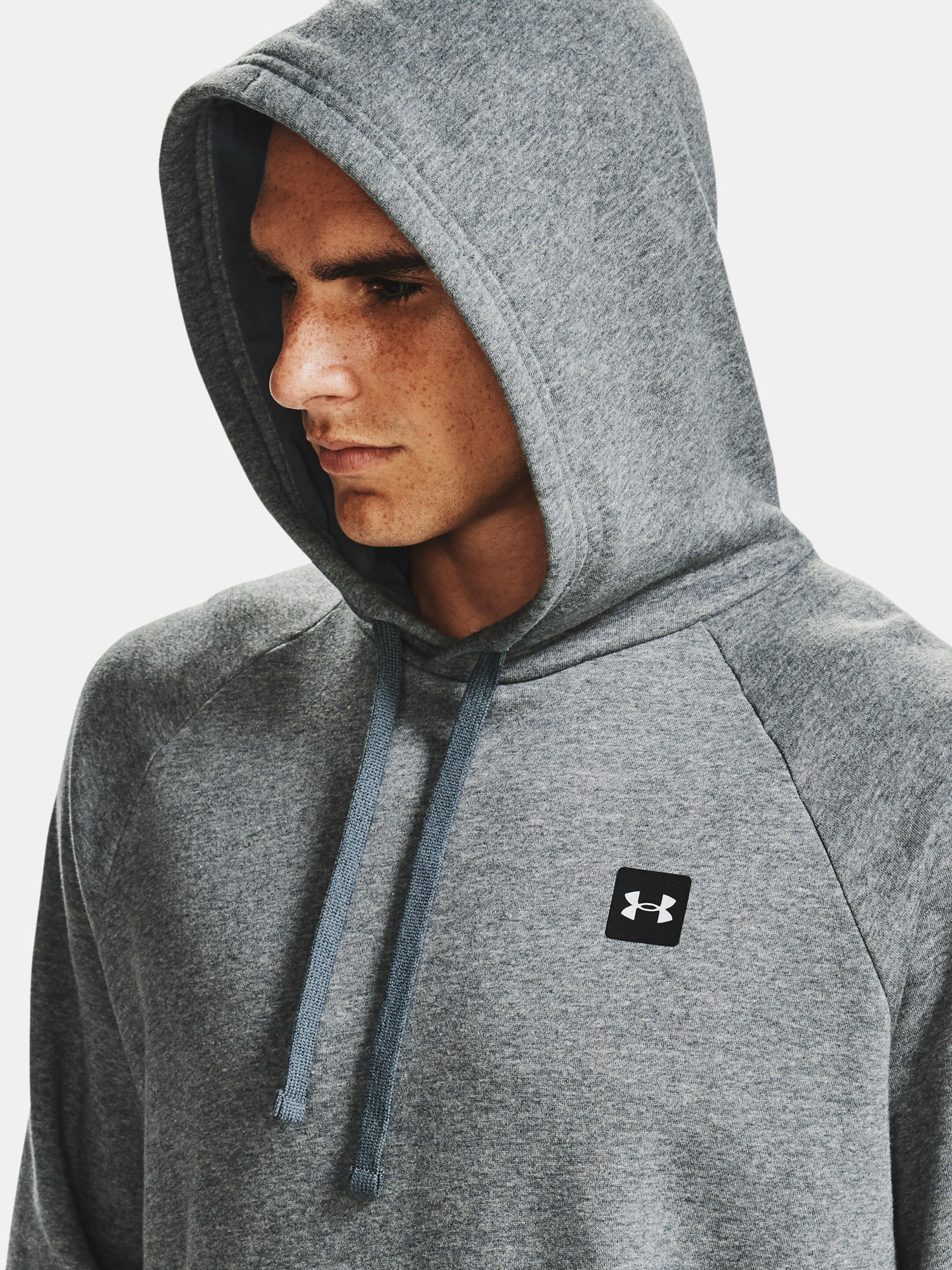 Mikina Under Armour Rival Fleece Hoodie-GRY (6)
