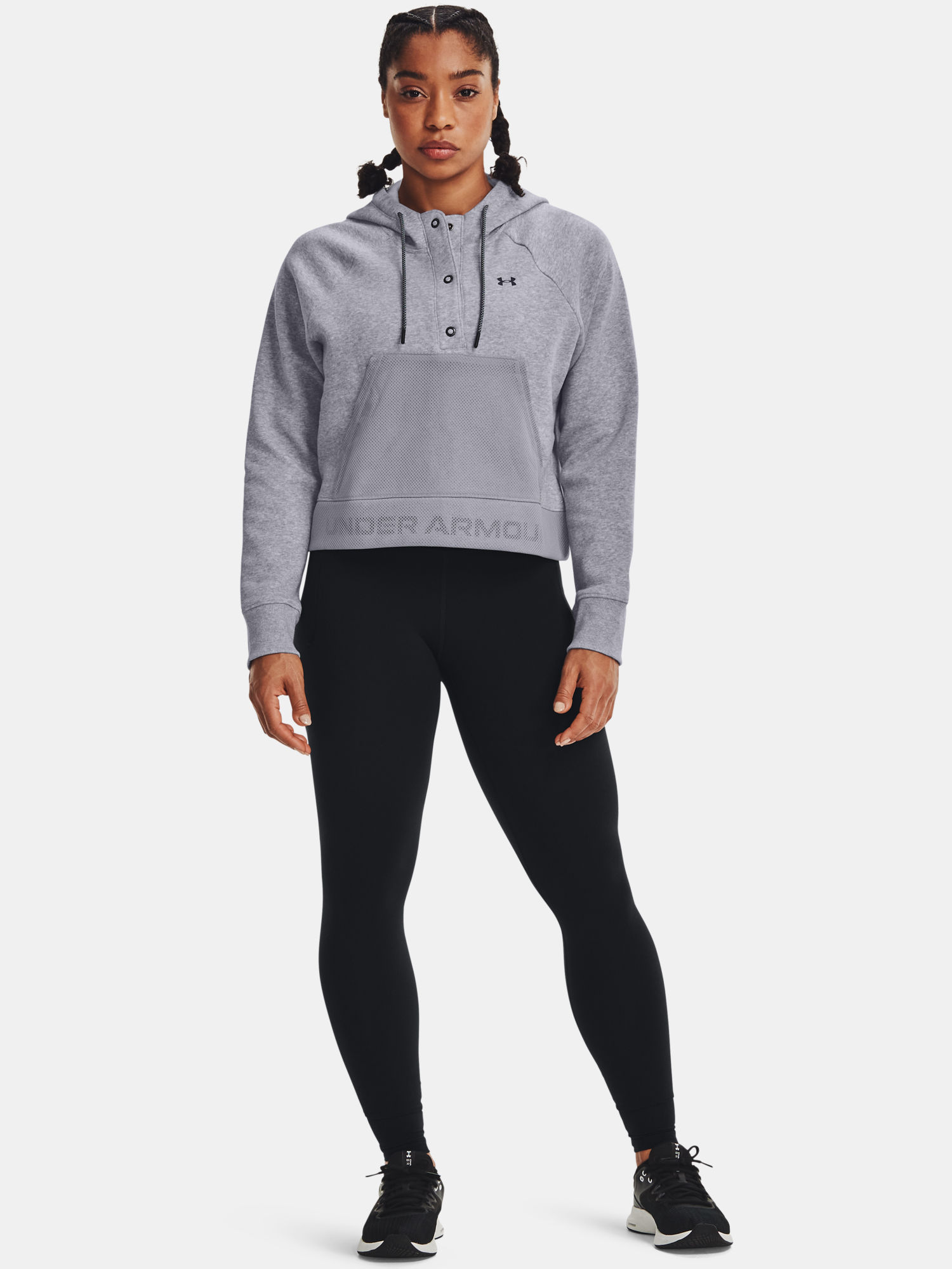 Mikina Under Armour Rival Fleece Mesh Hoodie-GRY (7)