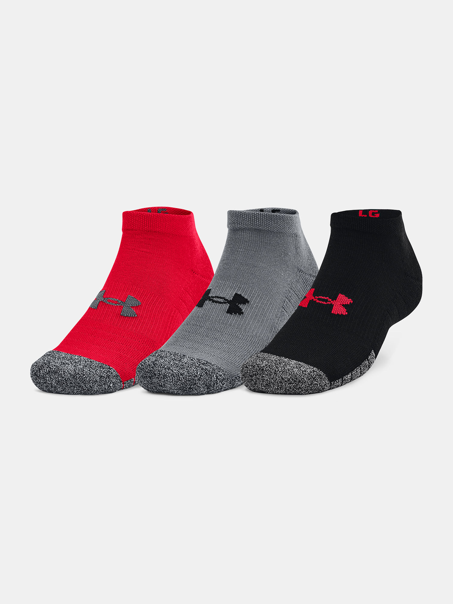 Ponožky Under Armour UA Heatgear Low Cut 3pk-RED (1)