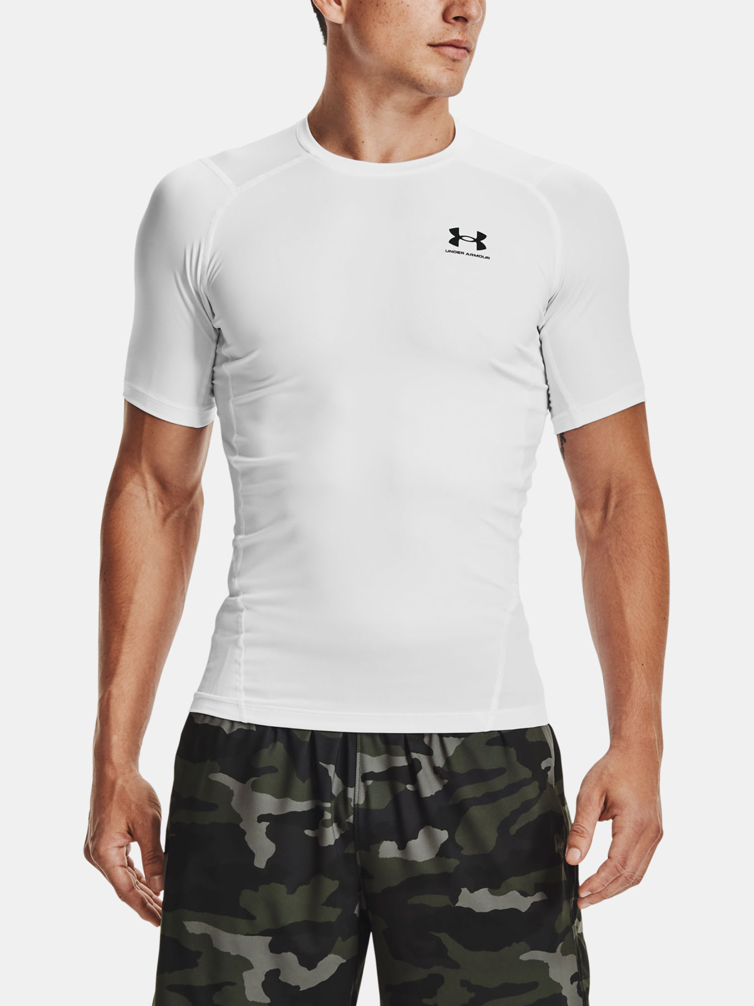 Kompresné tričko Under Armour HG Armour Comp SS-WHT (1)