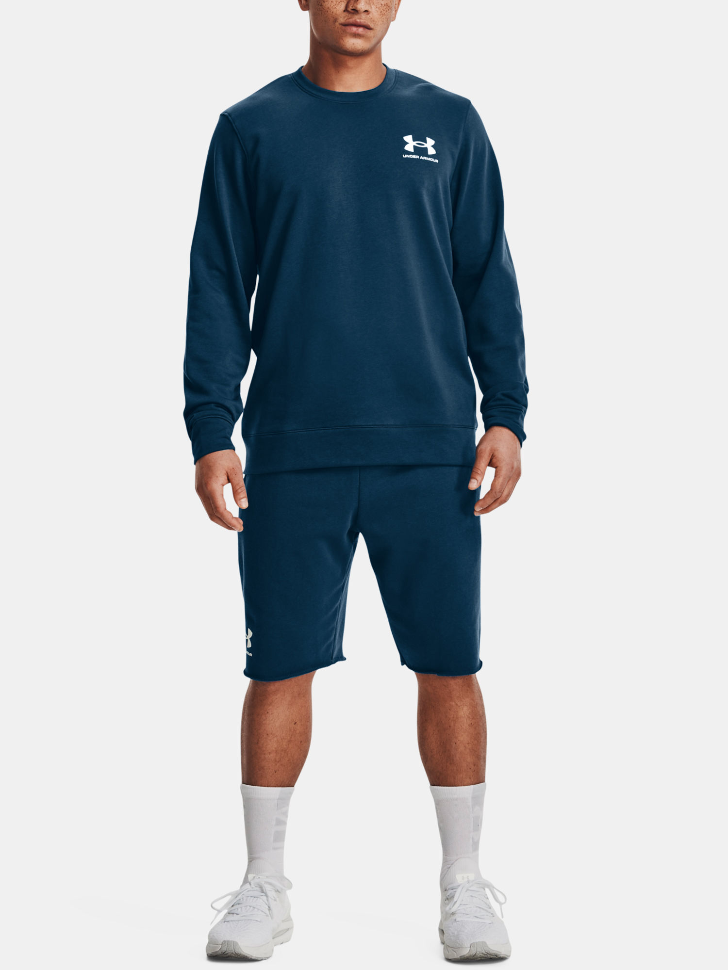 Mikina Under Armour UA Rival Terry LC Crew-BLU (6)