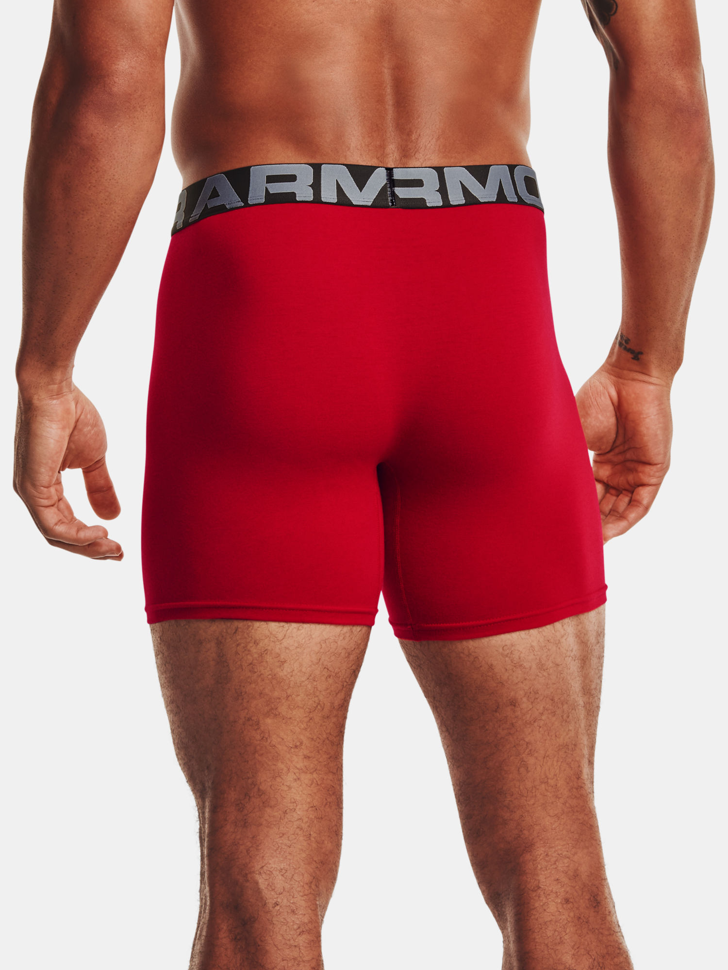 Boxerky Under Armour Charged Cotton 6in 3 Pack-RED (2)