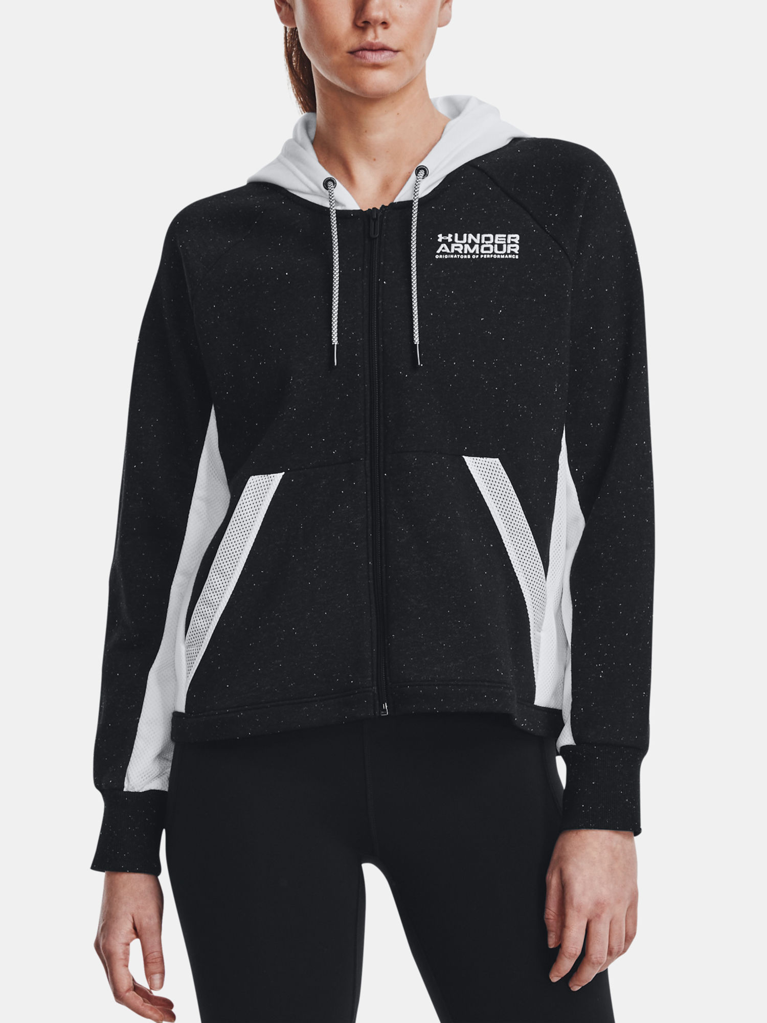 Mikina Under Armour Rival + FZ Hoodie-BLK (1)