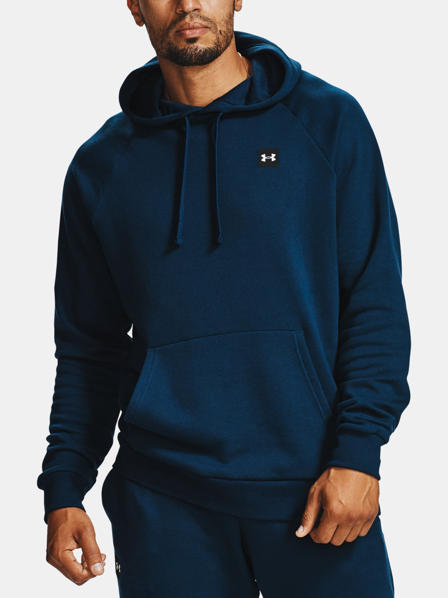 Mikina Under Armour Rival Fleece Hoodie-NVY (1)