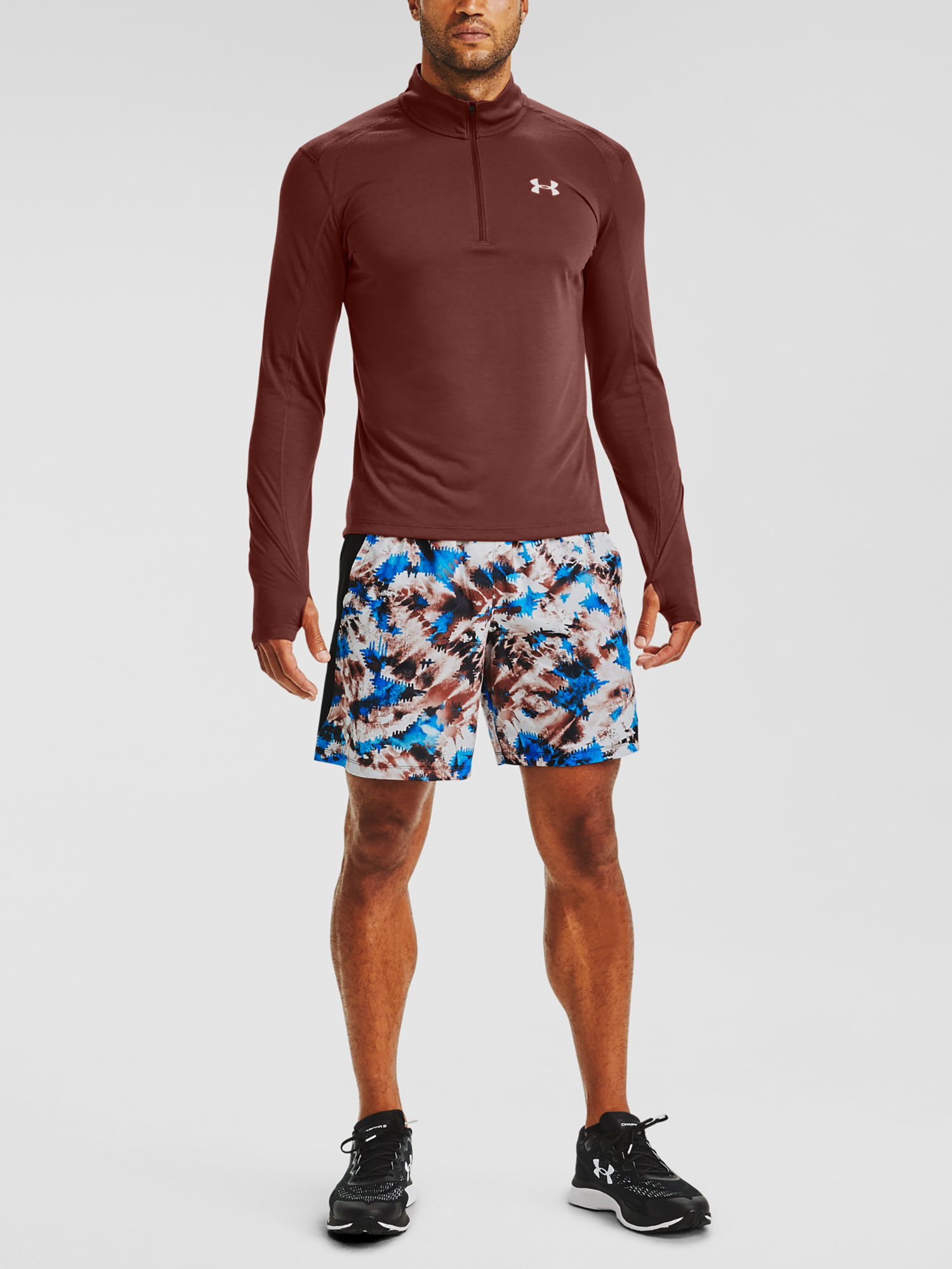 Kraťasy Under Armour LAUNCH SW 7'' PRINTED SHORT-RED (7)