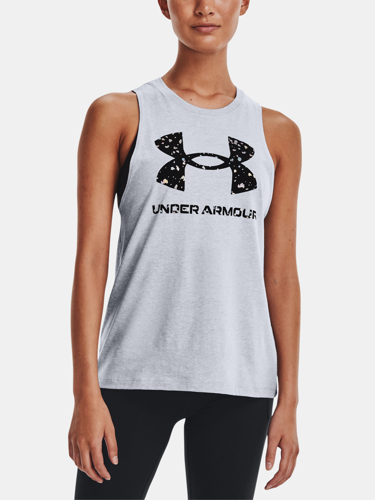 Tielko Under Armour Live Sportstyle Graphic Tank-GRY (1)