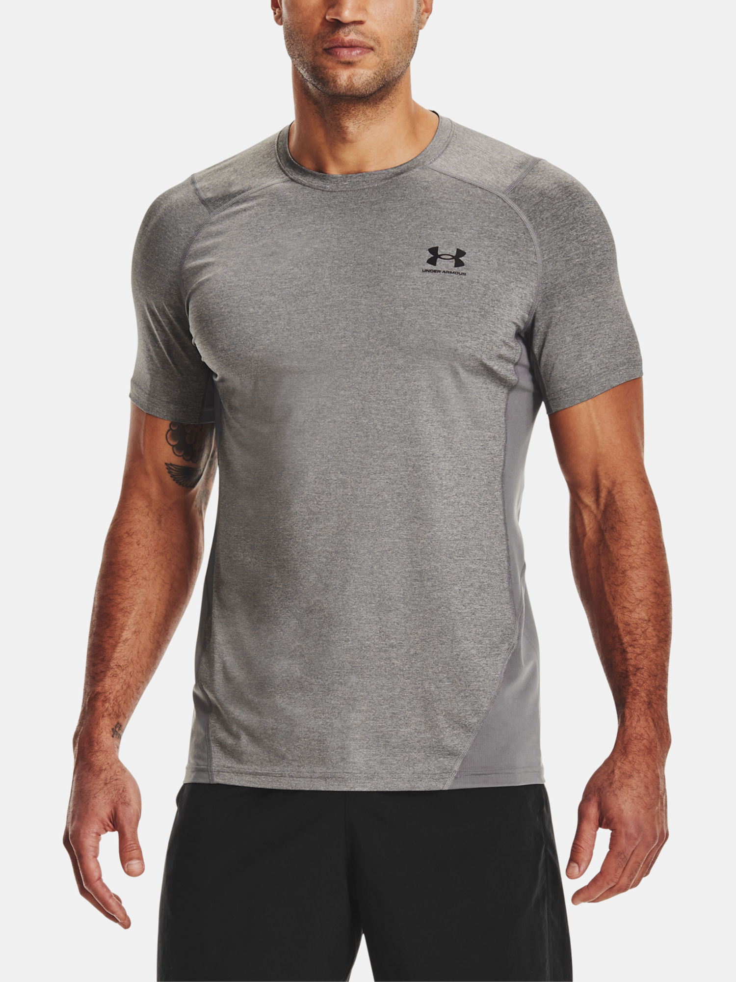 Tričko Under Armour HG Armour Fitted SS-GRY (1)