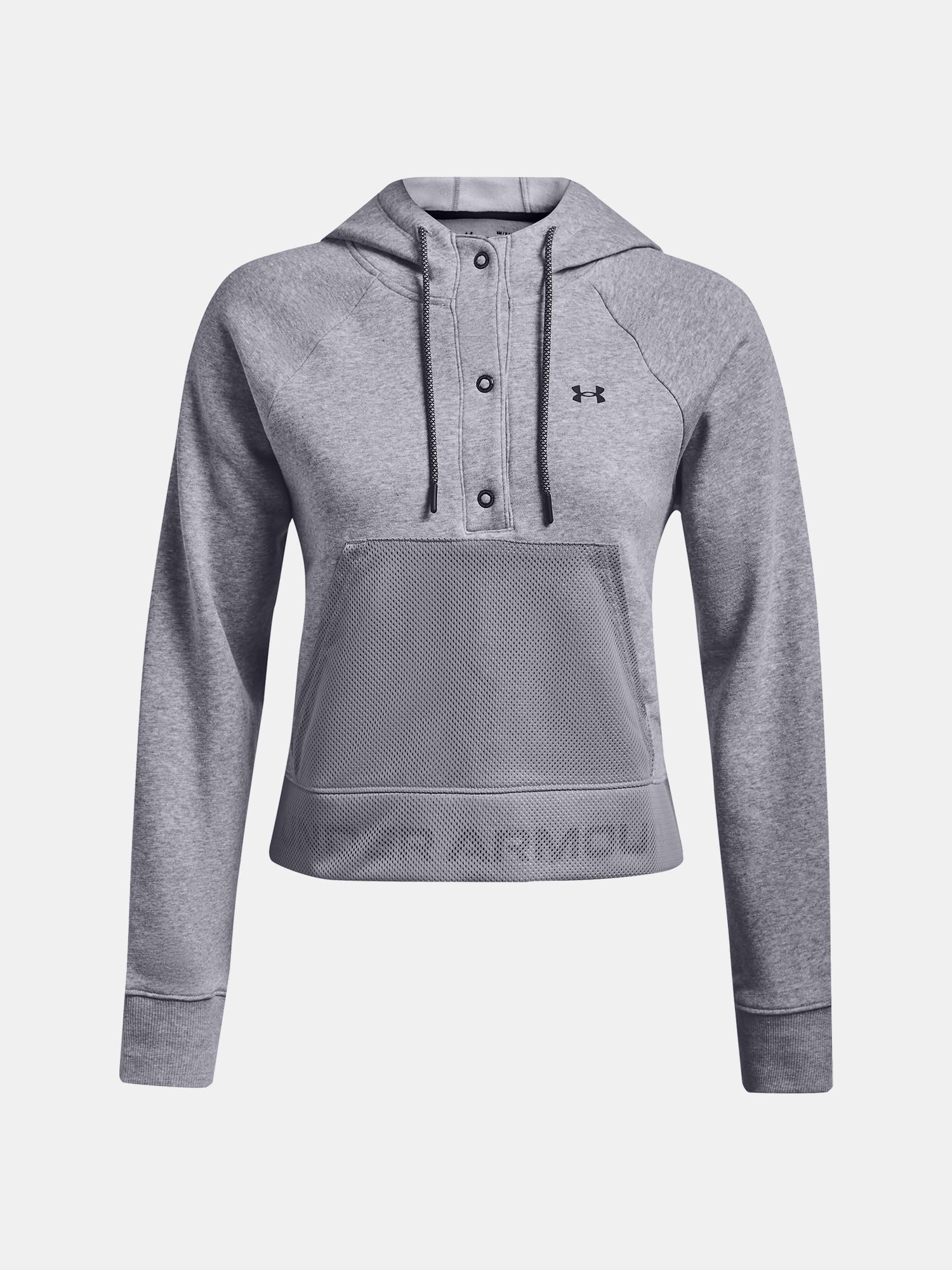 Mikina Under Armour Rival Fleece Mesh Hoodie-GRY (3)