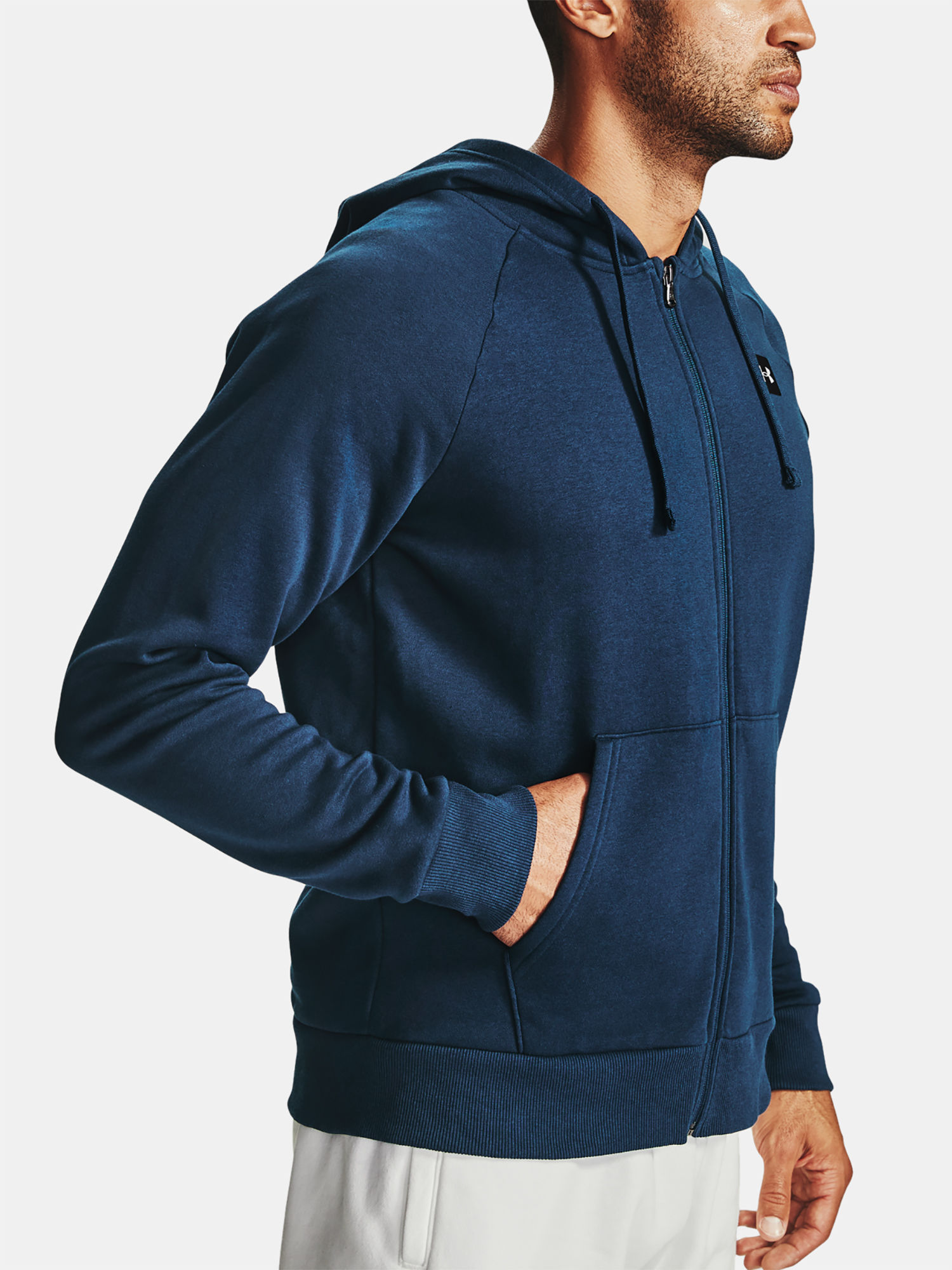 Mikina Under Armour Rival Fleece FZ Hoodie-NVY (6)