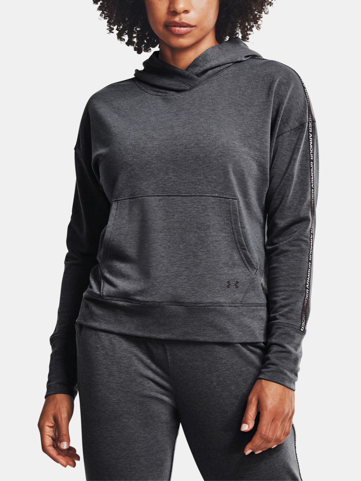 Mikina Under Armour Rival Terry Taped Hoodie-GRY (1)