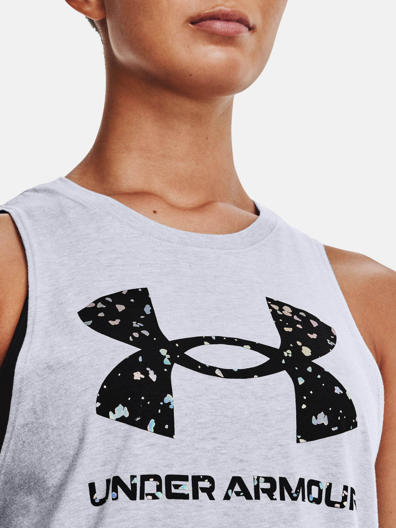 Tielko Under Armour Live Sportstyle Graphic Tank-GRY (5)