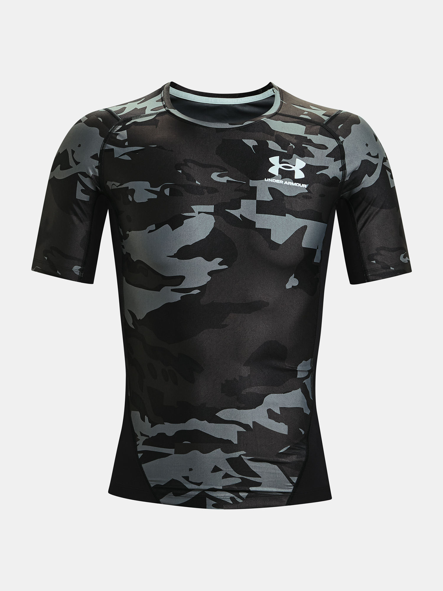Kompresné tričko Under Armour HG Isochill Comp Print SS-BLK (3)