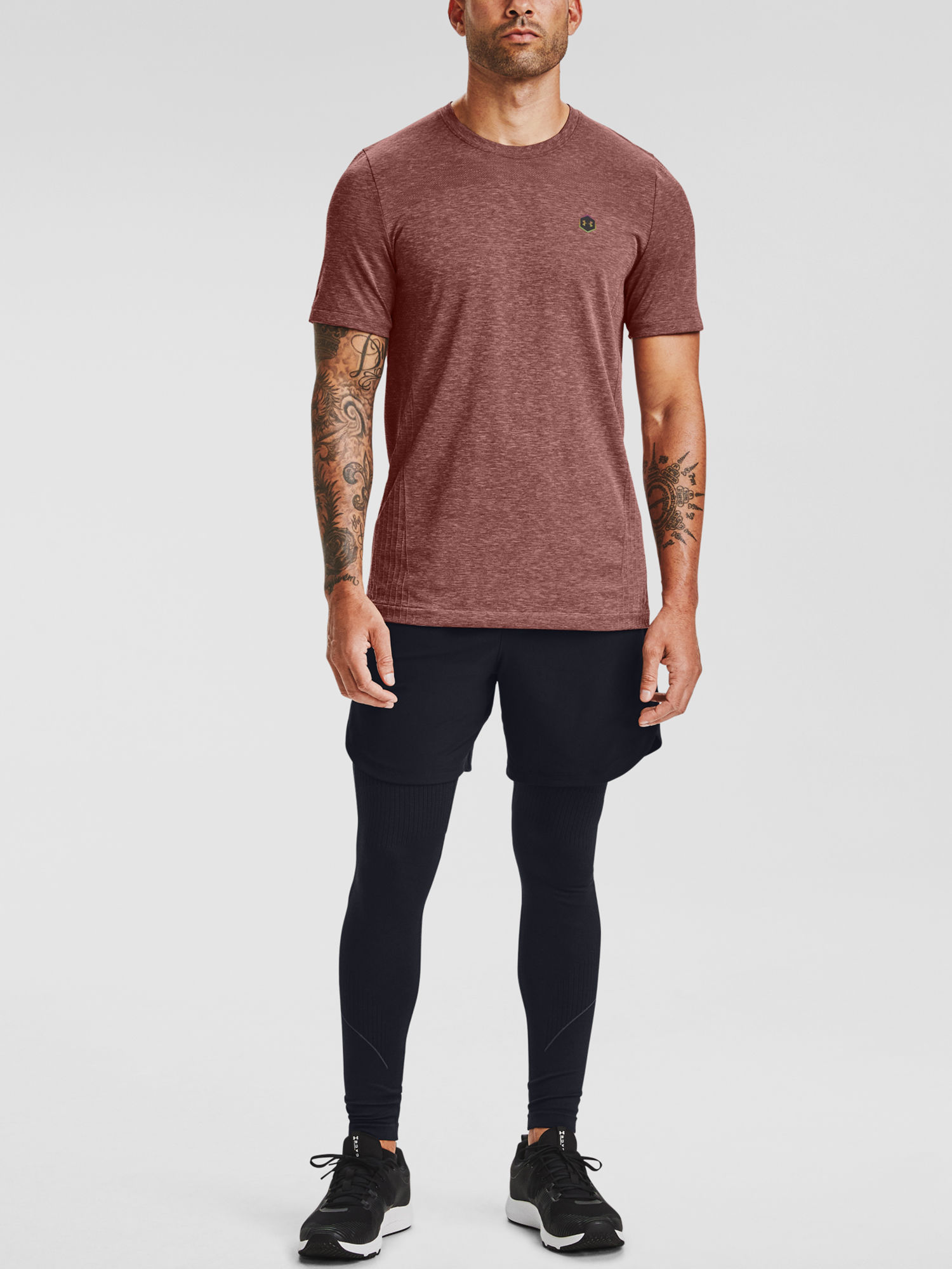 Tričko Under Armour Rush Seamless Fitted SS-RED (4)