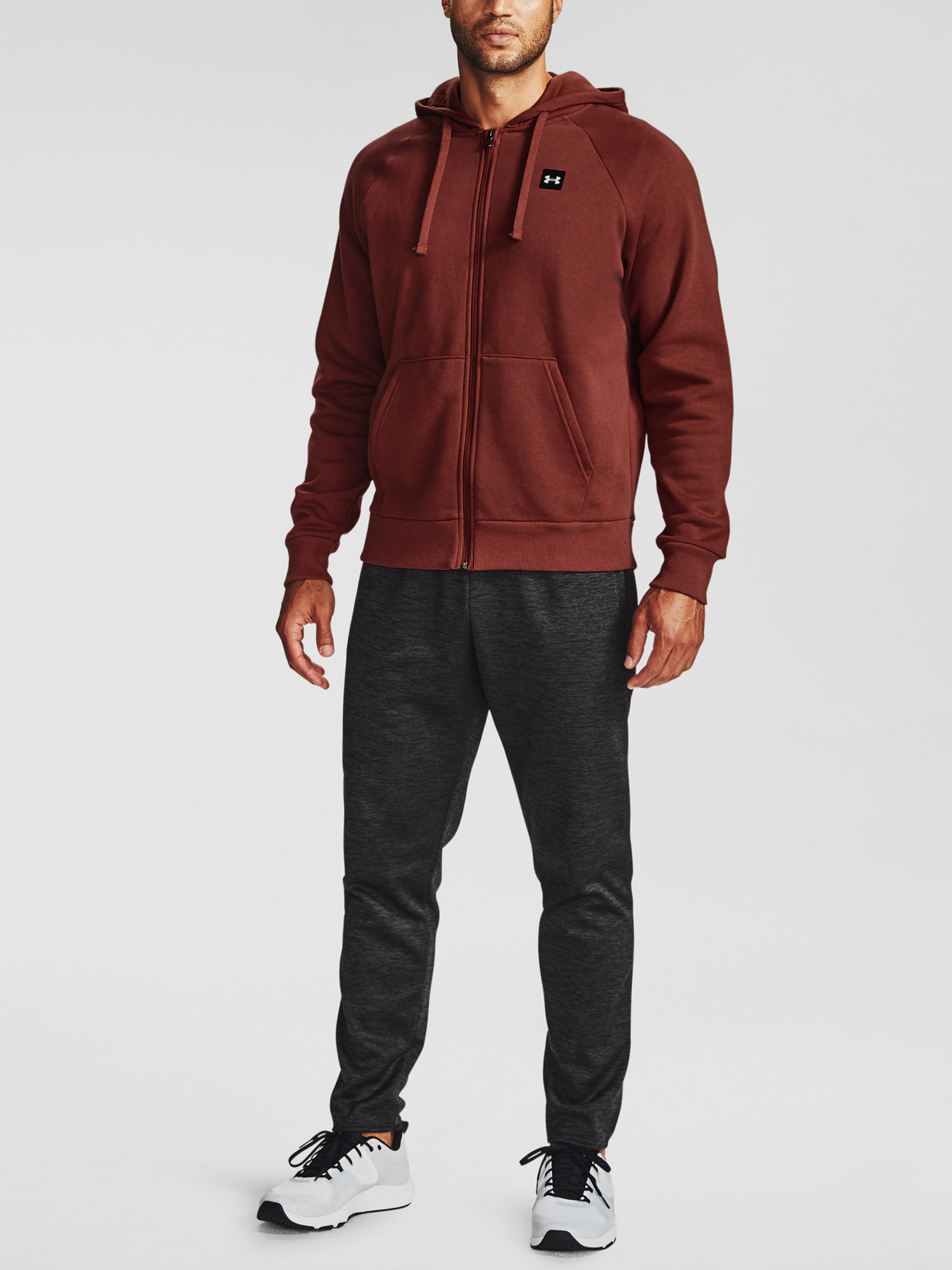 Mikina Under Armour Rival Fleece FZ Hoodie-RED (3)