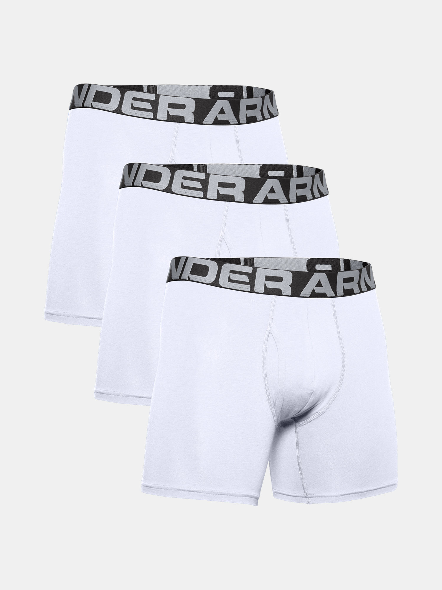 Boxerky Under Armour Charged Cotton 6in 3 Pack-WHT (5)