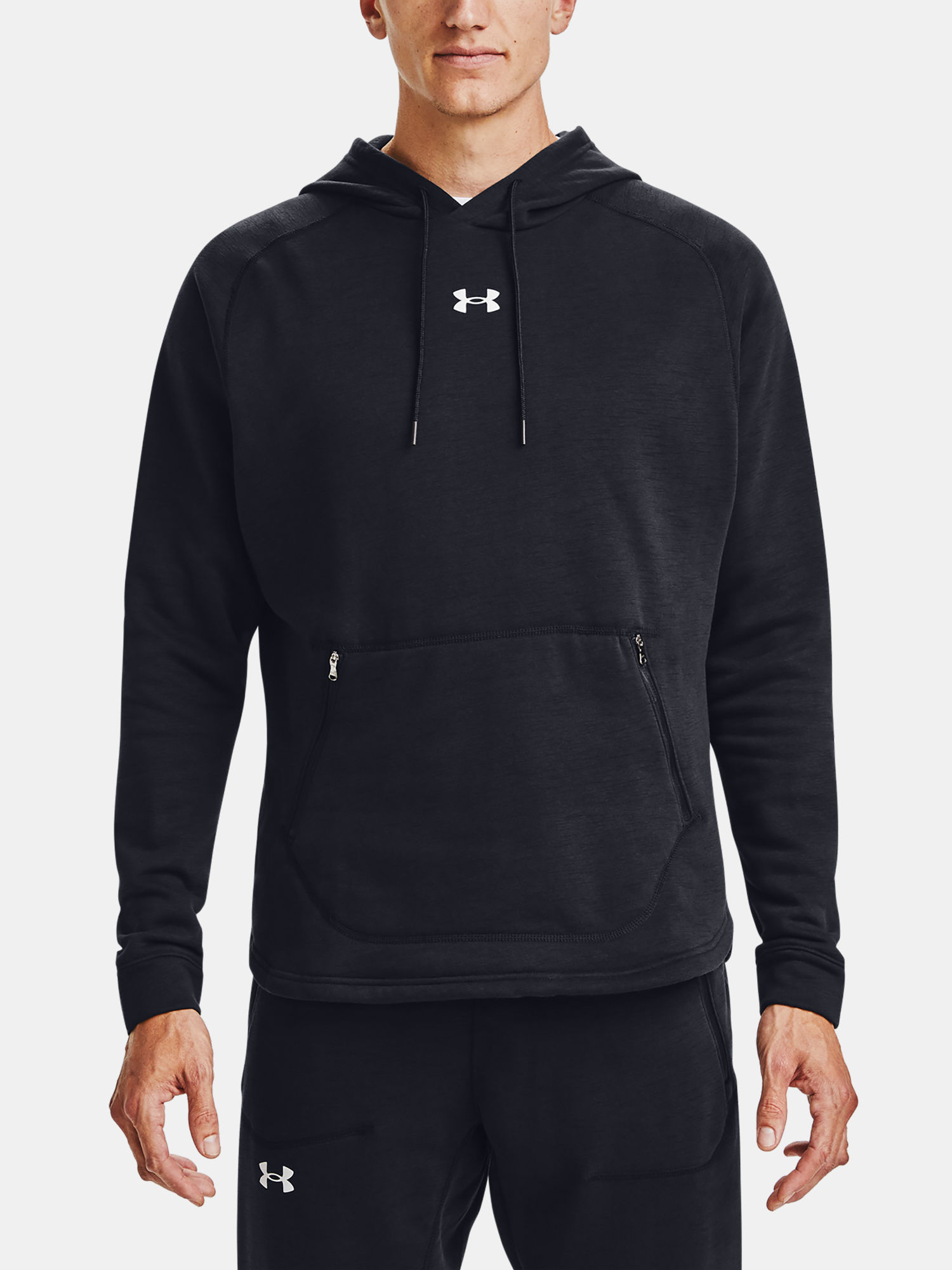 Mikina Under Armour Charged Cotton Fleece HD-BLK (1)