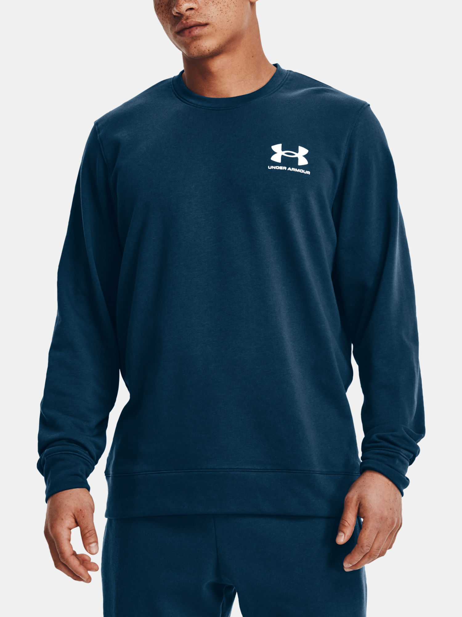 Mikina Under Armour UA Rival Terry LC Crew-BLU (1)