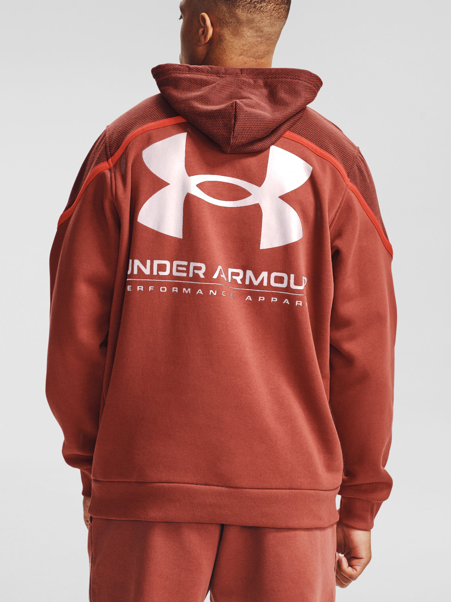 Mikina Under Armour Rival Fleece AMP HD-RED (2)