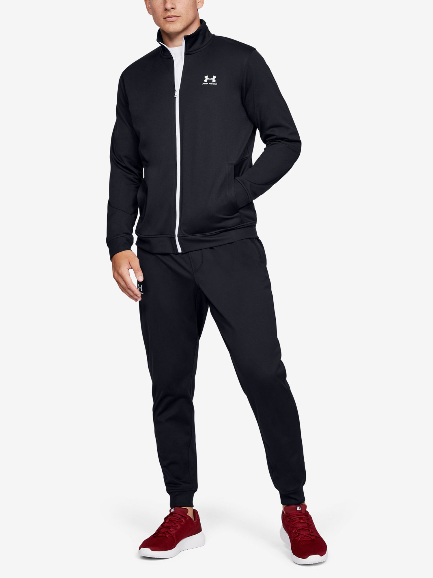 Mikina Under Armour SPORTSTYLE TRICOT JACKET-BLK (6)