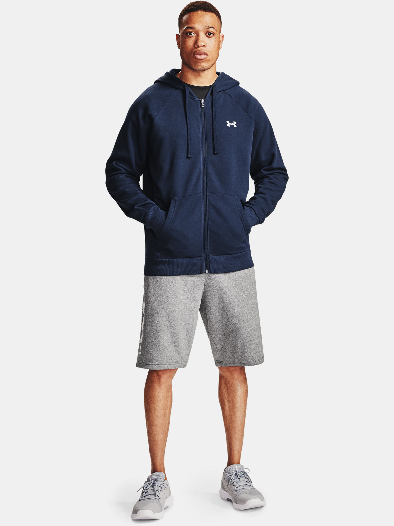 Mikina Under Armour UA Rival Cotton FZ Hoodie-NVY (5)